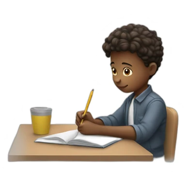 kid taking notes sticker