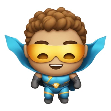 super hero with sun on chest sticker