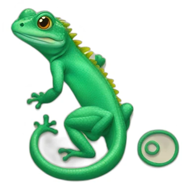 Lezard with classes sticker