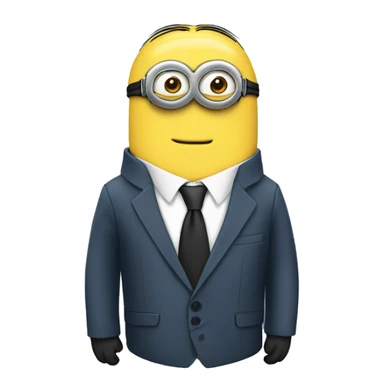 Minion wearing a suit sticker