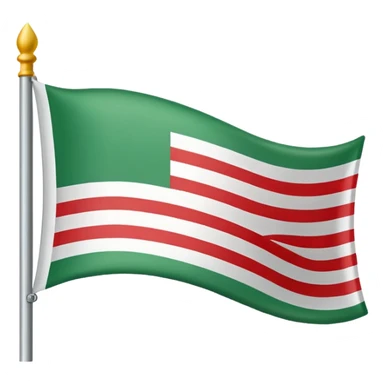 флаг первый цвет:зеленый, второй:белый, третий: красный  sticker