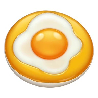 Fried egg without egg white sticker