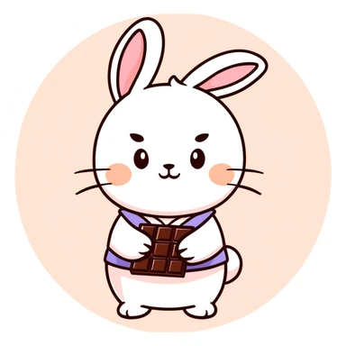 Usagi character who is Dubai Chocolate sticker
