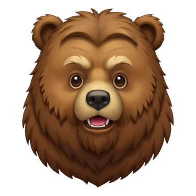 A grizley bear with an epic beard sticker