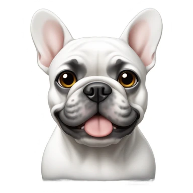 Grey and white French bulldog sticker