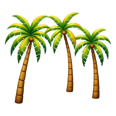 abstract art palm trees beach landscape  sticker