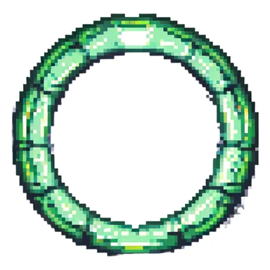 green power ring glowing pixel art style sticker
