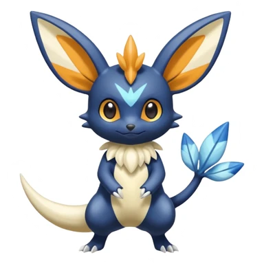 Colorful Shiny Exotic Victini-Salandit-Meowstic-Minccino-Fakémon-hybrid-creature (full body)  sticker