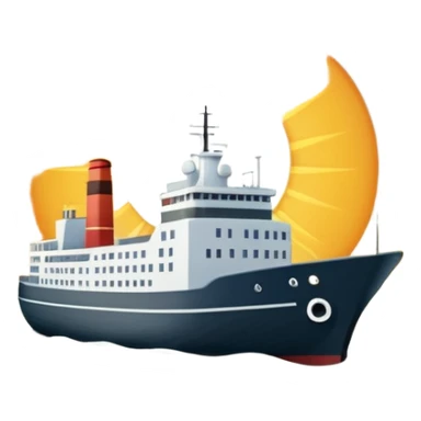 Sole più nave sticker