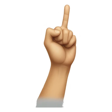 victory hand sign but upside down sticker