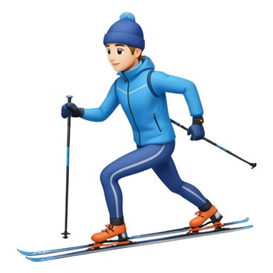 Xc skiing sticker