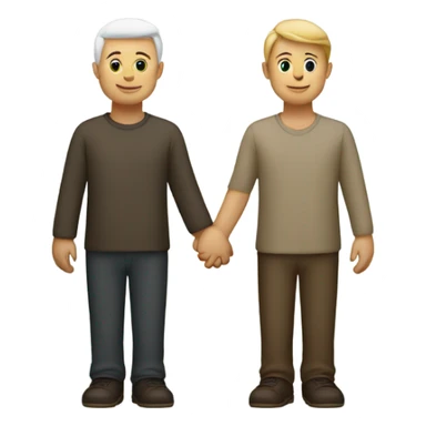 three white people holding hands  sticker