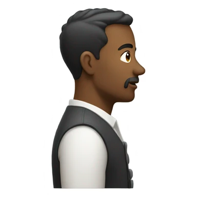 Man side profile looking sideways sticker