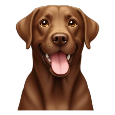 Labrador Retriver chocolate color very happy sticker