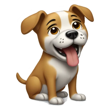 Crying and dancing dog sticker