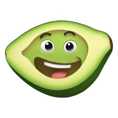 joyful avocado expression sticker