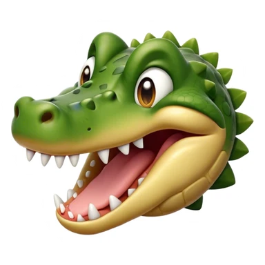 Cinematic Realistic Cute Yawning Crocodile Portrait Emoji, Head tilted slightly with a dramatic, wide-open yawn, showcasing a soft, textured olive-green hide with gently drooping jaws and half-closed, drowsy eyes rendered in exquisite natural detail, high shine, relaxed yet expressive, styled with a dash of primal charm, soft glowing outline, capturing the essence of a sleepy yet affectionate crocodile that appears ready to stretch out and drift into a deep, ancient slumber! sticker