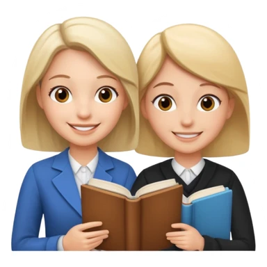 A teacher and a student having a conversation. sticker