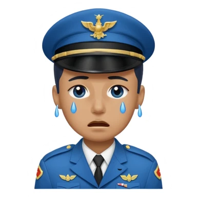 soldier crying blue tears sticker