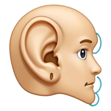 icon of an ear with a circle and a line through it, representing ignore sticker