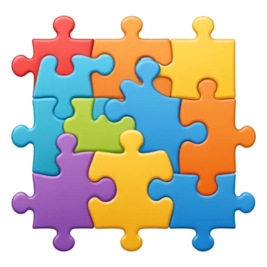 puzzle pieces sticker