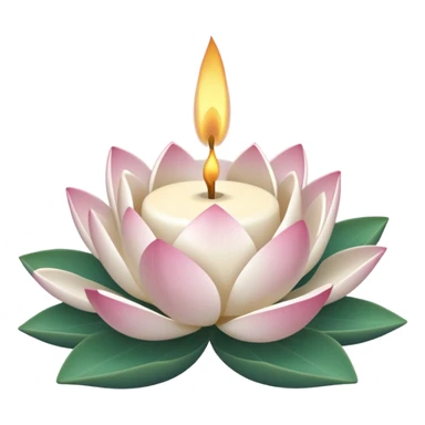 a lotus candle sticker