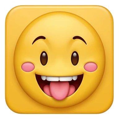 Funny tounge out emoji giggling sticker