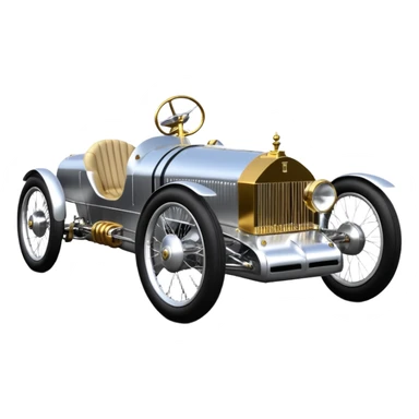  1956 Rolls Royce lowered powerful 4 cylinder engined silver ghost C-3PO racing cyclekart with advanced rugged independent suspension, power steering and disc brakes  sticker