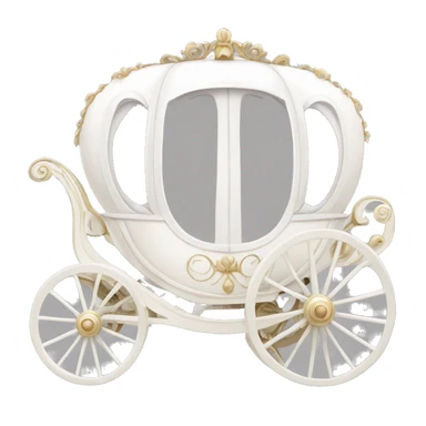 white Vintage pretty Princess carriage  sticker