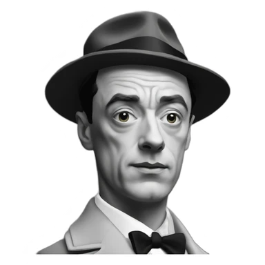 Buster keaton sticker
