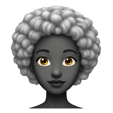 uma adolescente negra que gosta de robos olhos medios pretos cabelo afro e de bone sticker