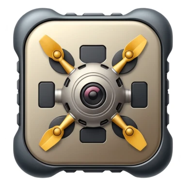 ultra realistic processor with a small drone picture sticker