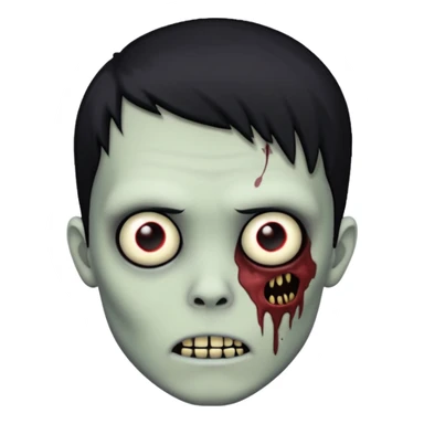 zombie boy emo with black hair  sticker