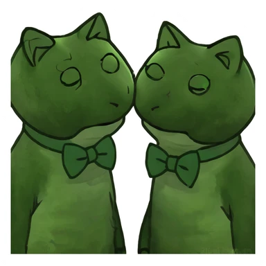 Cats kissing  sticker