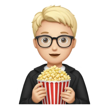 person watching a movie sticker