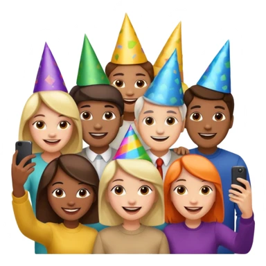 people taking selfies sticker