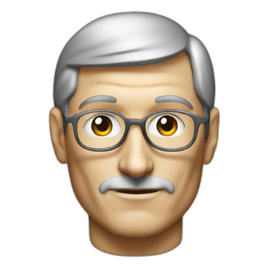 steve jobs gray bust sticker