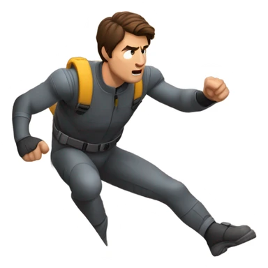 Tom cruise rock climbing in mission impossible 2 sticker