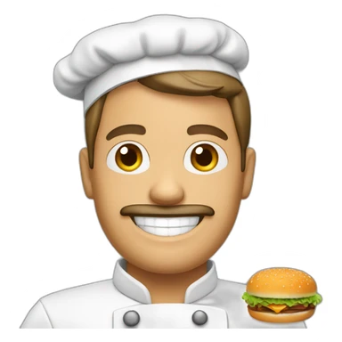 chef con hamburguesa sticker