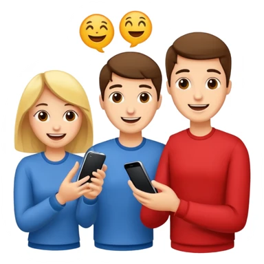 Quiz with happy people without phone sticker