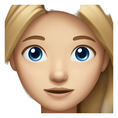 Girl with light brown hair and blue eyes sticker