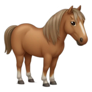 horse with body in shape of letter Q sticker