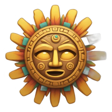 aztec sun stone sticker