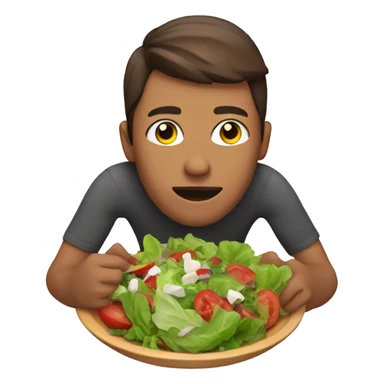 Eating a salad  sticker