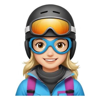 Girl snowboarder sticker