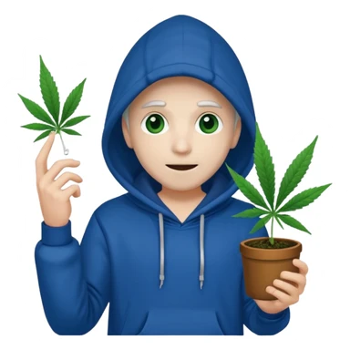 dealer white style gang with cannabis on a hand sticker