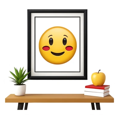 Minimalist style framed Inspirational Wall Art hanging on a basic wall,  high detail, still life, no emoji icons, no emoji, no human figures, 4k
 sticker