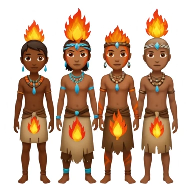 elemental tribal people sticker