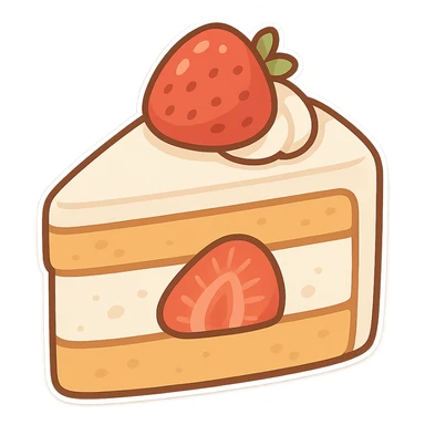 strawberry cake sticker