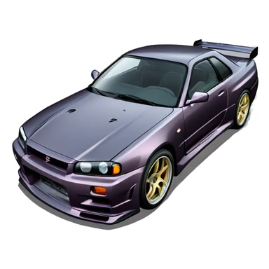 drifting Nissan skyline R34  sticker